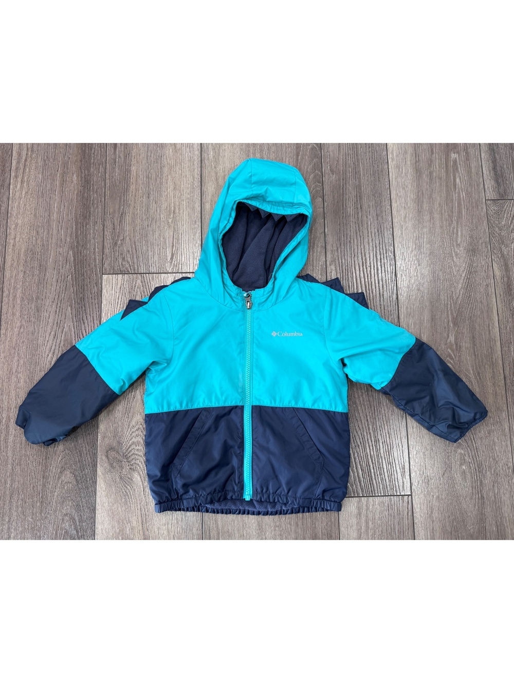 Columbia Toddler Hooded Colorblock Jacket Size 3T